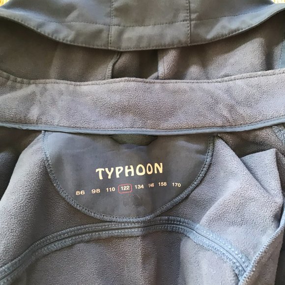 Windproof Softshell Blue Jacket w Orange Zipper - Picture 3 of 7